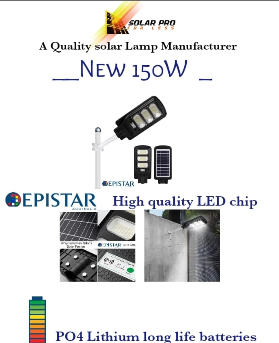 Led solar lamp 150W